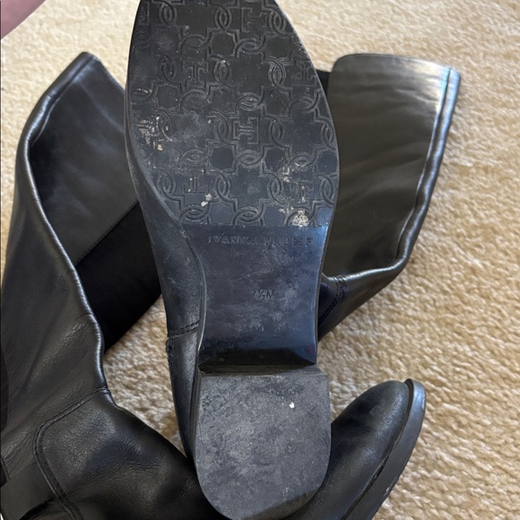 Ivanka Trump Elegant Black Leather Knee-High Boots - Picture 5 of 7